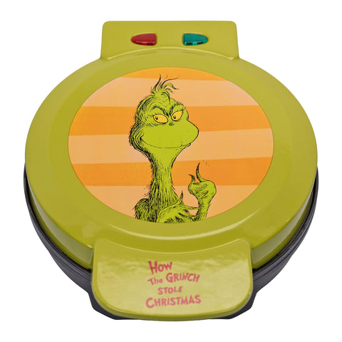 Grinch Waffle Maker: tamaño compacto ideal para cocinas pequeñas y portabilidad.
