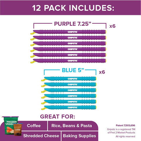 GripStic clips-bolsas-reutilizables para snacks y porciones diarias