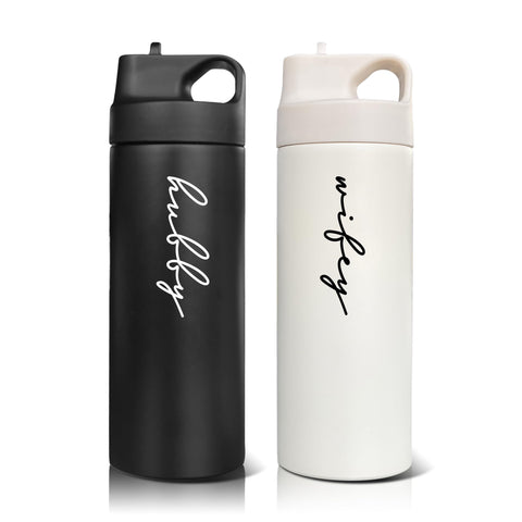 GroomBrideGifts copas para pareja con diseño marida-esposa, ideales para bodas y brindis