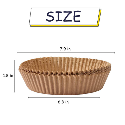 Gropecan papel para hornear antiadherente, compatible con freidoras y microondas de 7-9 pulgadas.
