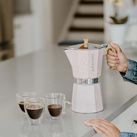 Capacidad de 6 tazas de espresso de la GROSCHE Milano Moka Pot