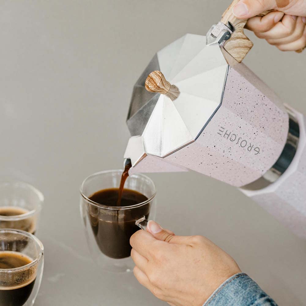 Diseño italiano de la GROSCHE Milano Moka Pot para café en casa