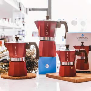 GROSCHE Milano 6 moka pot, versátil en gas, eléctrica y camping