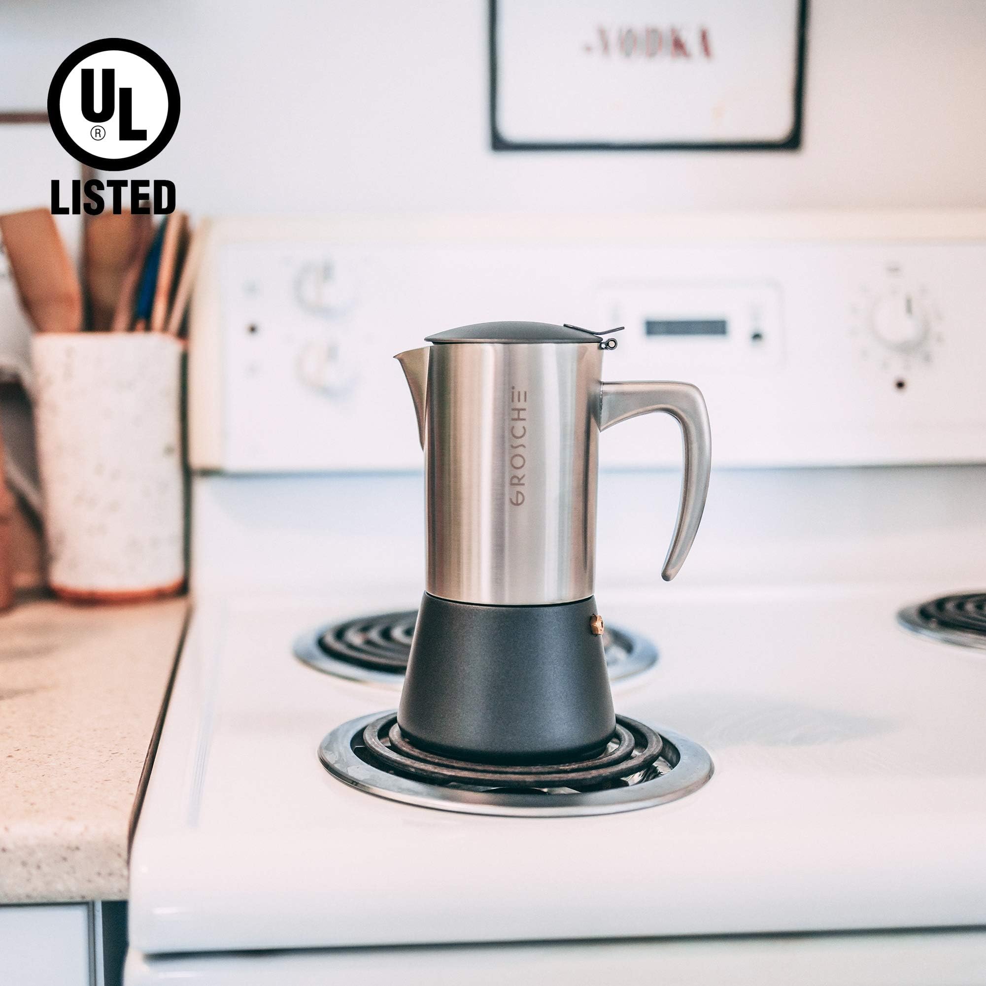 GROSCHE Milano Steel acabado negro mate, estilo elegante para tu cocina.