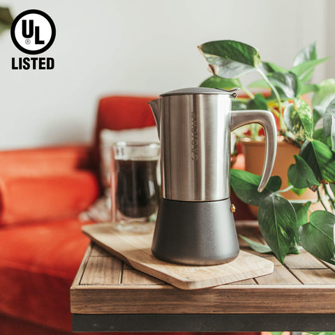 GROSCHE Milano Steel cafetera espresso electrica, uso cómodo en casa.