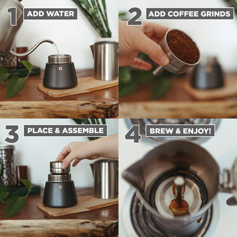 GROSCHE Milano Steel junta de silicona, sellado de alta calidad para aroma completo.