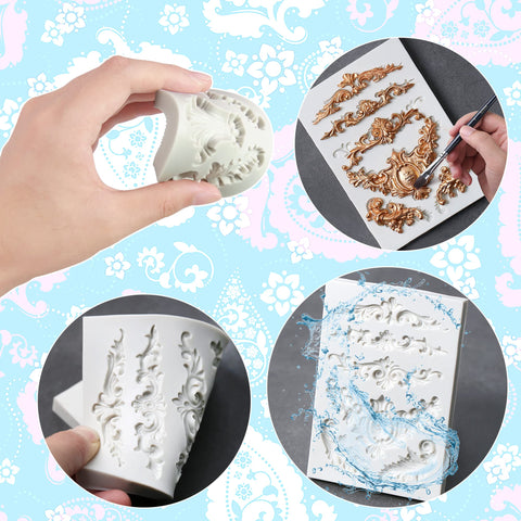 Grosun molde barroco borde: bordes decorativos para tortas y cupcakes