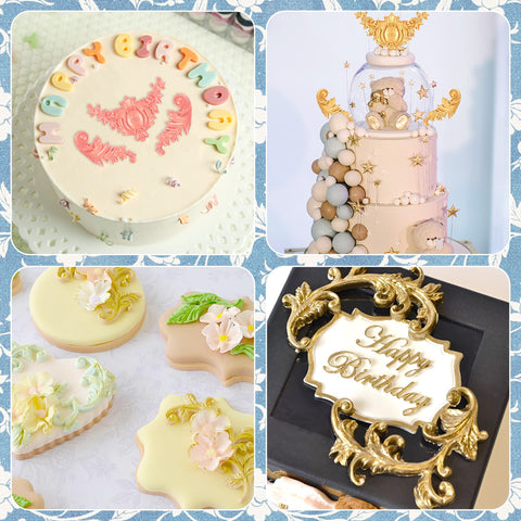Grosun molde barroco miniatura: detalles finos para fondant y chocolate