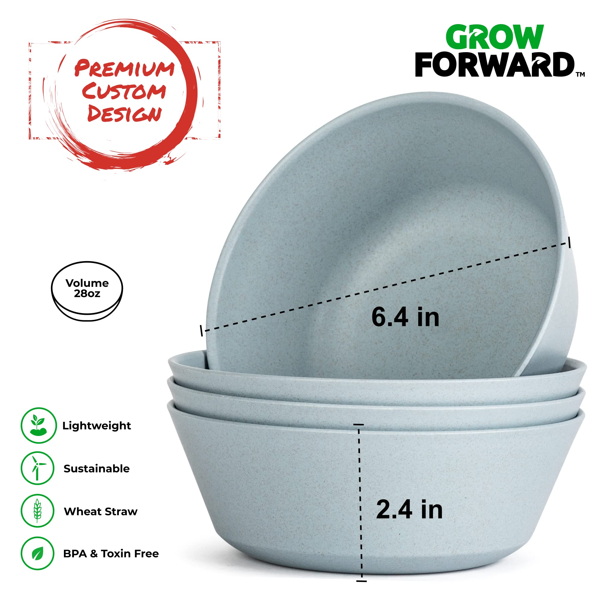 Grow Forward diseño ergonómico Glacier, bordes que facilitan comer