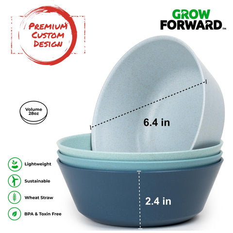 Grow Forward platos apilables Seascape, ahorro de espacio para viajes.