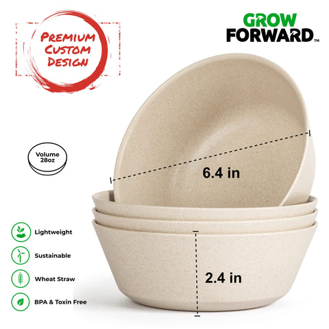 Grow Forward platos de trigo irrompibles, perfectos para niños y aventuras al aire libre.