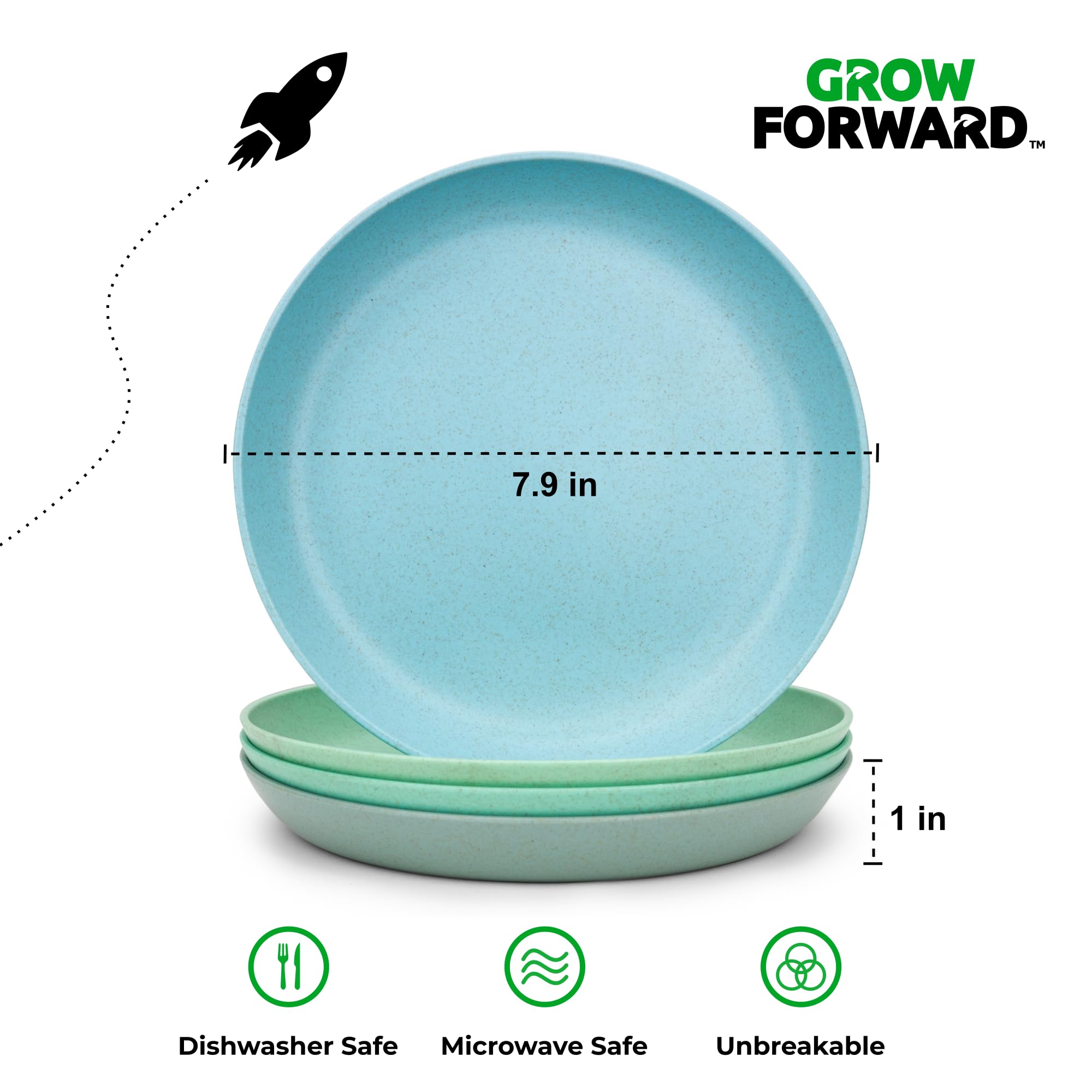 Grow Forward tazones de 20oz para comidas diarias infantiles.