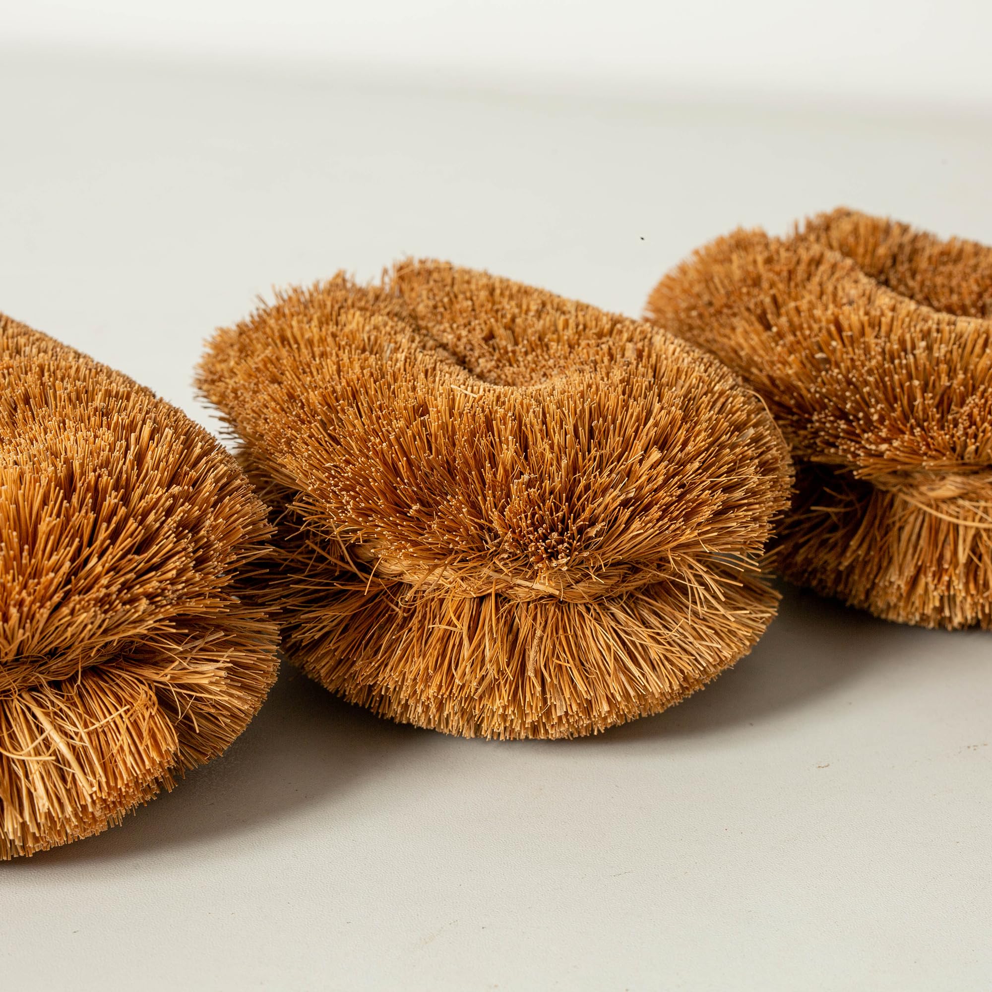 GrowByCoco Tawashi cepillos artesanales de coco para limpieza de vegetales