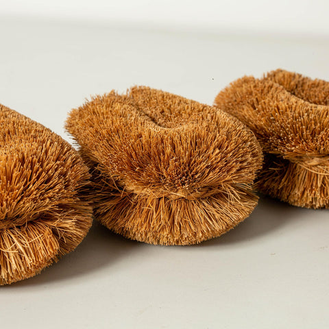 GrowByCoco Tawashi cepillos artesanales de coco para limpieza de vegetales