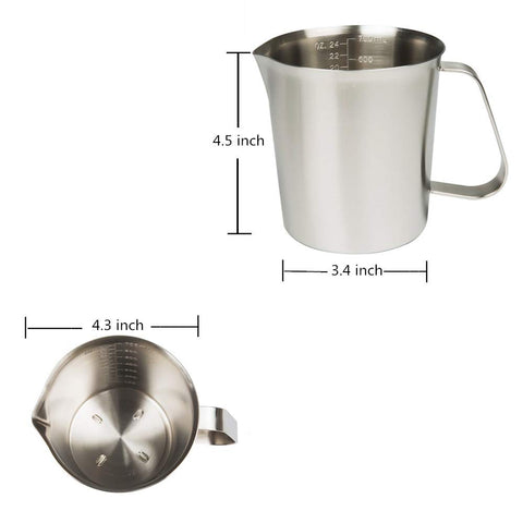 GRSPEHS jarra espumadora de leche en acero inoxidable para espumar fácilmente.