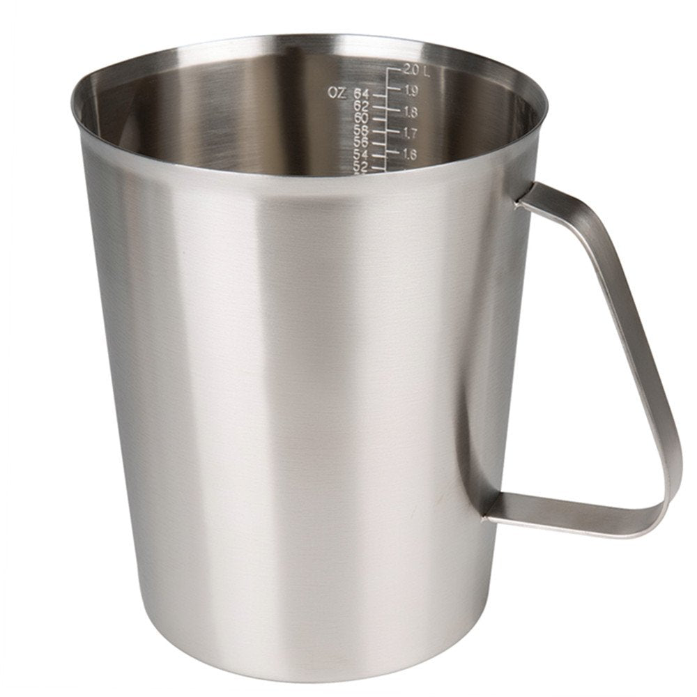 GRSPEHS taza de medición en acero inoxidable 304 con 64 oz para precisión en recetas.