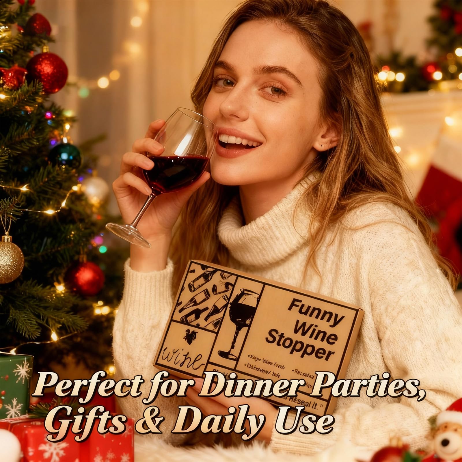 Grunlienus tapón de vino regalo kraft ideal para celebrar ocasiones.