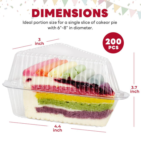 Caja porción de pastel con tapa, GRWJHUM, para exhibir y conservar sabores.