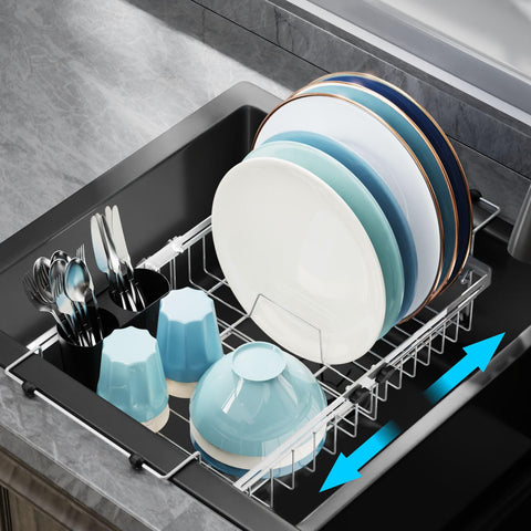 GSlife escurridor extensible 3 en 1 para ahorro de espacio.
