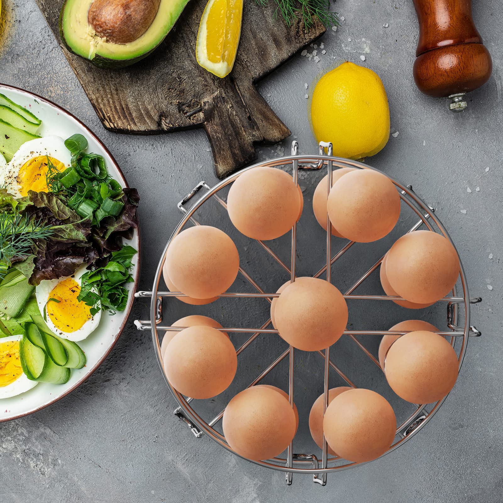 GSlife estante-vapor-apilable-huevos: permite cocinar varios huevos a la vez.