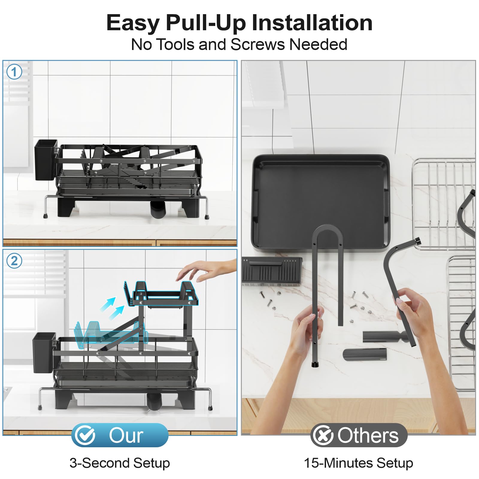 GSlife porta-utensilios integrado para mantener ordenado el mostrador