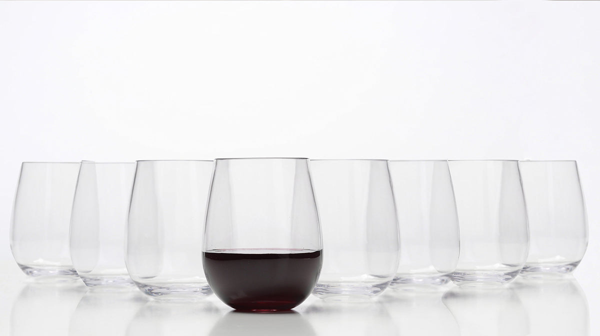 GSM Brands Vaso de vino Tritan 16oz sin quiebre, ideal para exteriores.