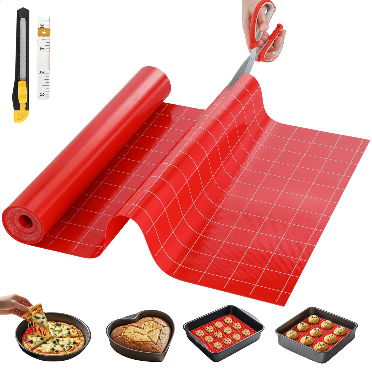 GTJ manta de silicona con corte libre para adaptar cualquier bandeja.