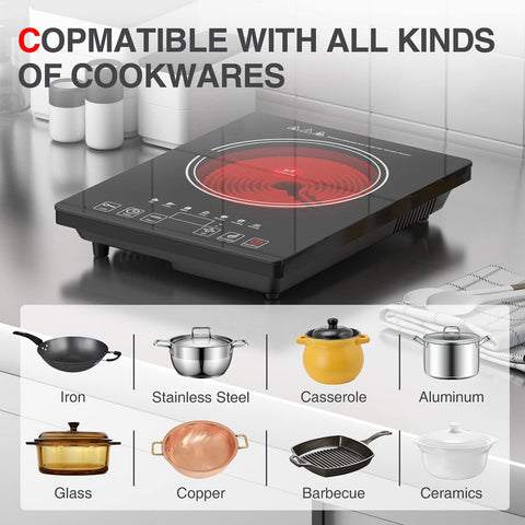 GTKZW cocina eléctrica de dimensiones compactas, encaja en cocinas pequeñas.