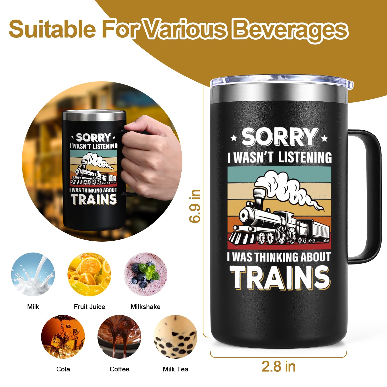 Accesorios incluidos: cepillo, pajilla y cepillo limpiador para la Taza tren.
