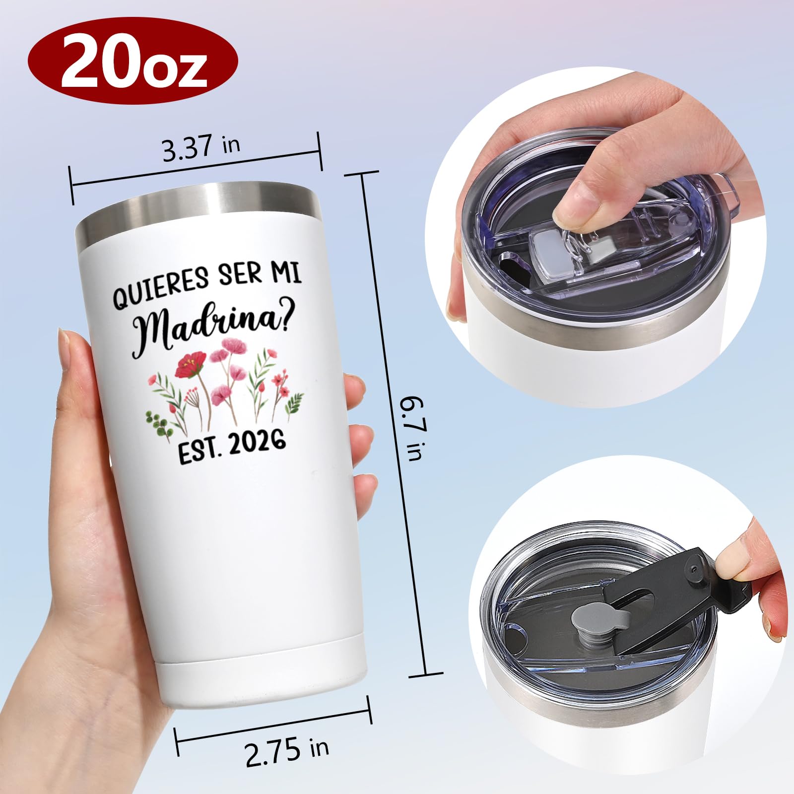 Gtmileo taza con doble aislamiento, evita sudor y es fácil de llevar