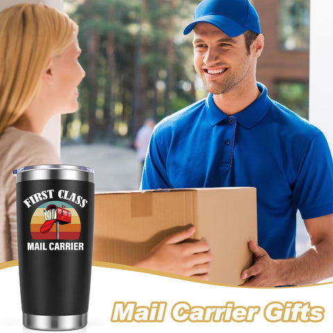 Gtmileo Mailman Tumbler 20oz, tapa hermética, evita derrames en trabajo de reparto.