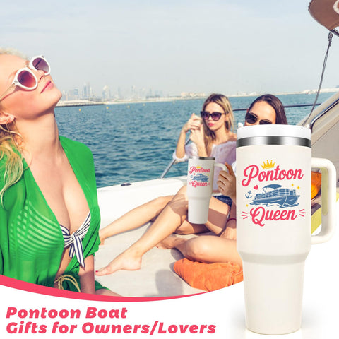Gtmileo Pontoon Queen, superficie anticorrosión beige, ideal para uso diario en barco.