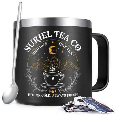Taza Gtmileo para libros de 14 onzas con aislamiento que mantiene caliente la bebida.