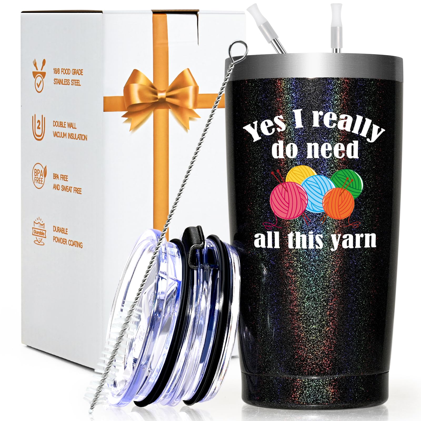 Gtmileo vaso aislado con frase crochet, ideal para regalar y animar el día.