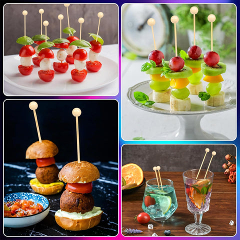 GuGen palillos para postres y bebidas, detalle decorativo encantador.