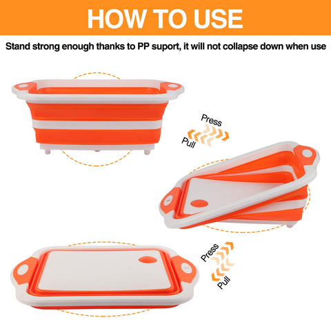 Tabla de cortar plegable GuanBoXin para frutas y verduras.