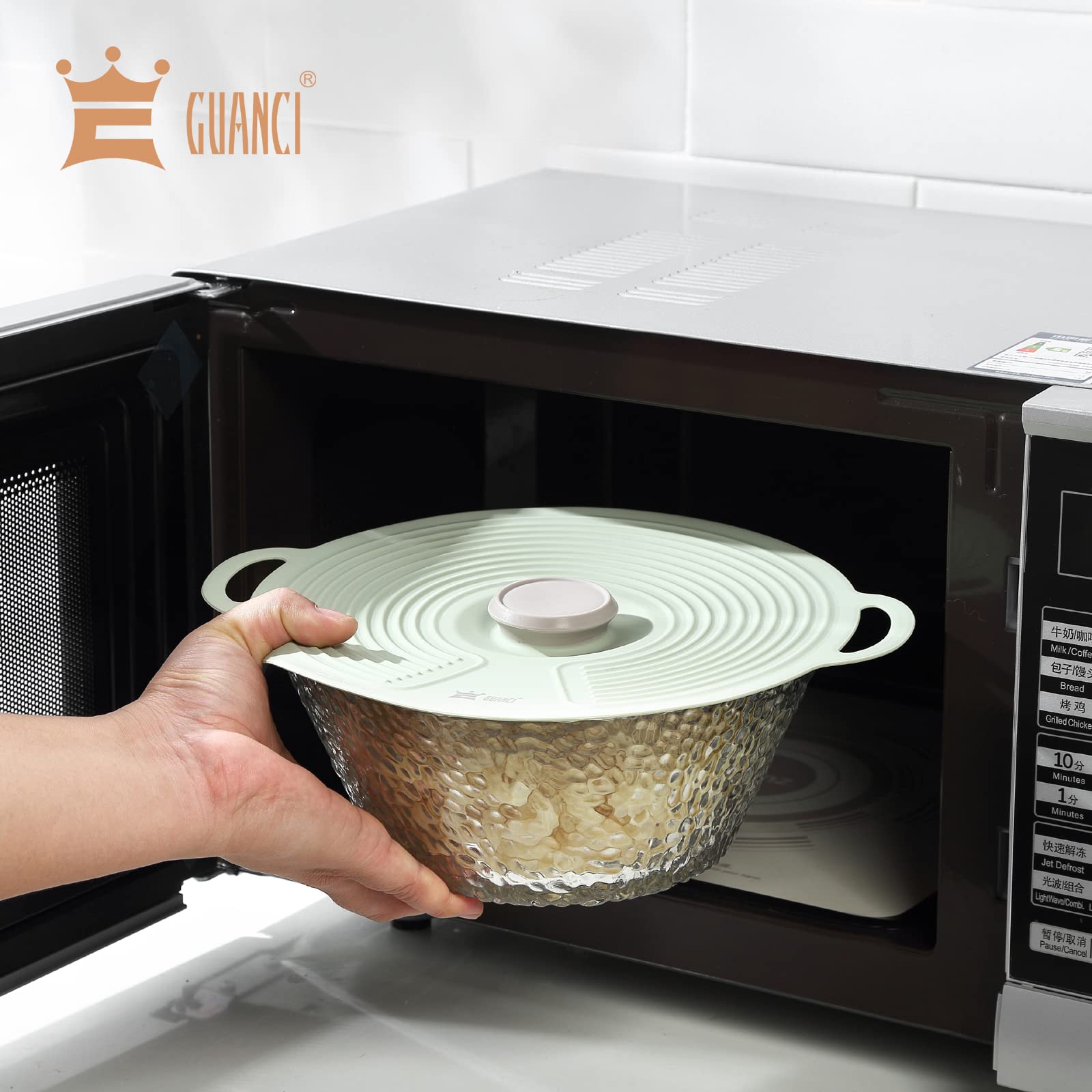 Tapas GUANCI de silicona para tazón de 6 pulgadas, tamaño versátil para más utensilios