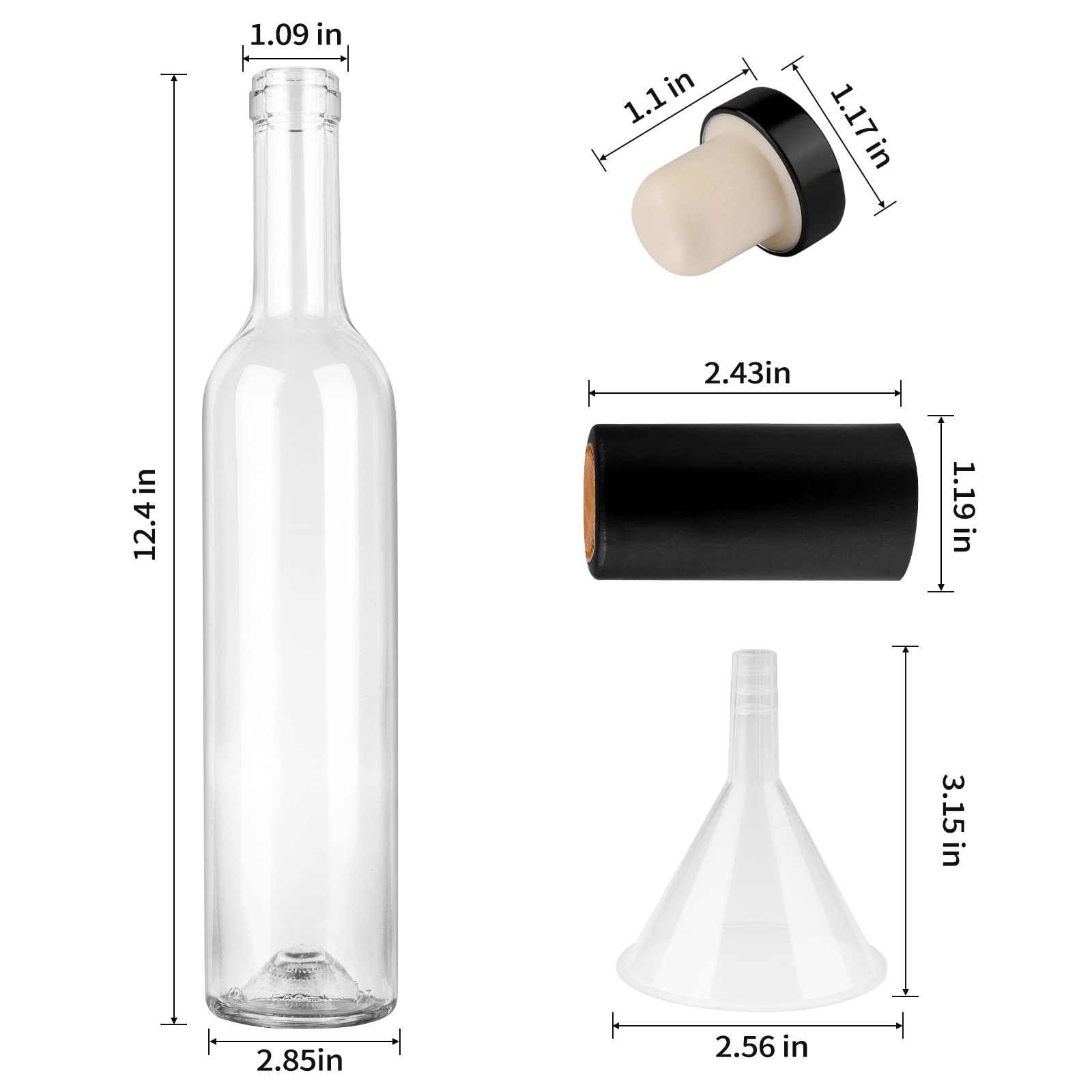 Botella GUANENA de cristal 500 ml con diseño elegante para servir.