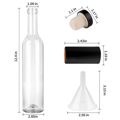 Botella GUANENA de cristal 500 ml con diseño elegante para servir.