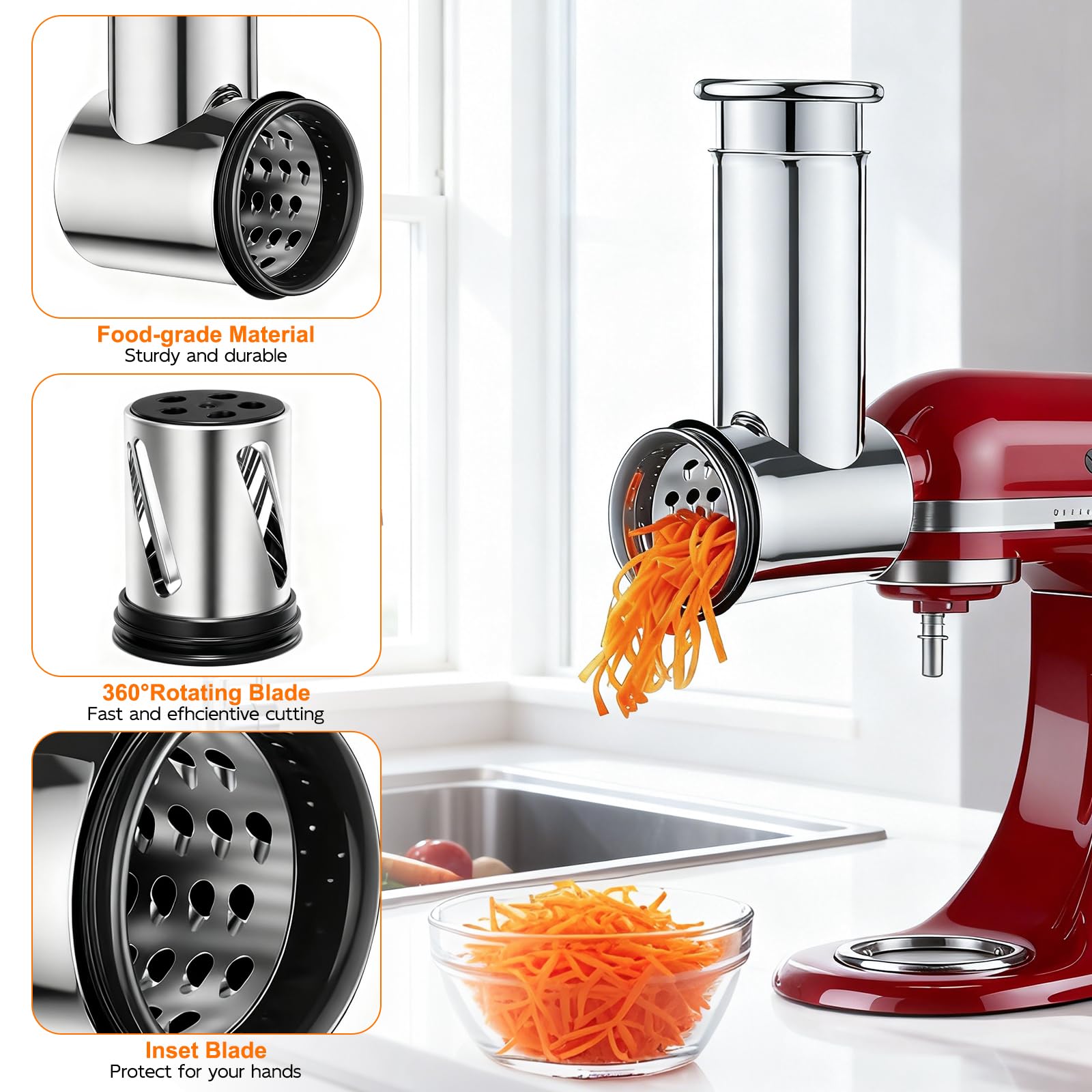 Hojas intercambiables GuanQiao para rebanar y rallar diferentes ingredientes