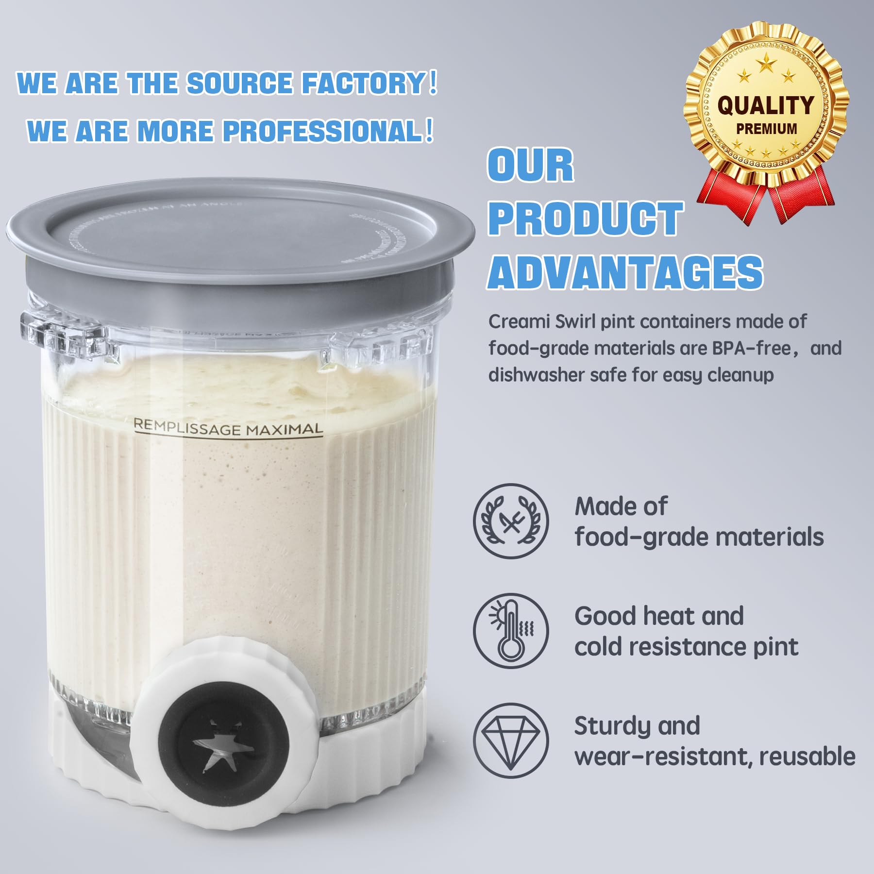 Etiquetas resistentes GuanQiao Creami Swirl para marcar sabores y fechas.