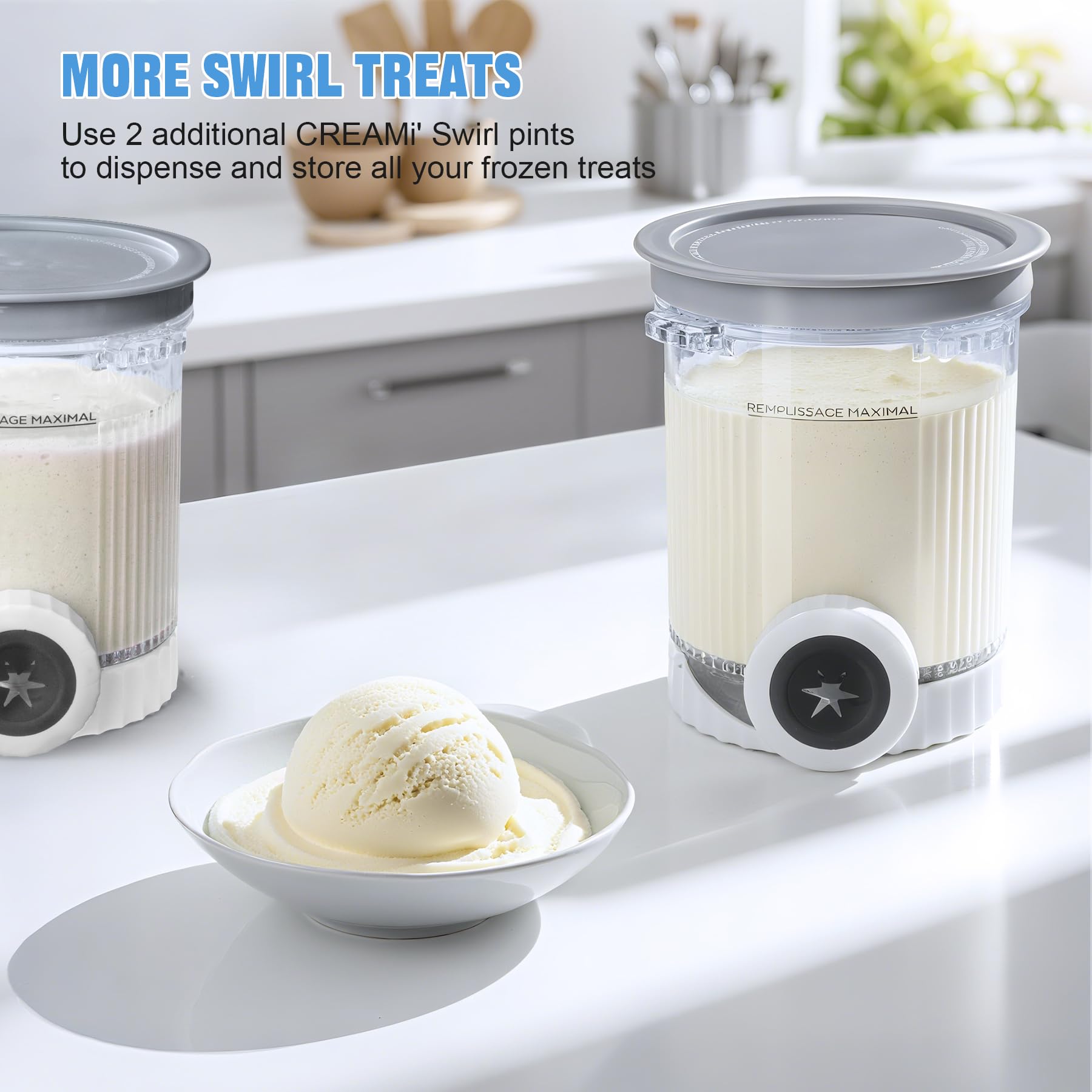 Uso versátil GuanQiao Creami Swirl para recetas creativas en casa.