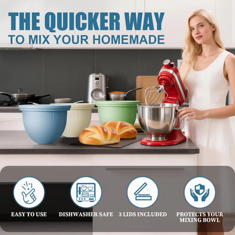 GuanQiao tapa compatible para tazón 5 qt mantiene ingredientes frescos