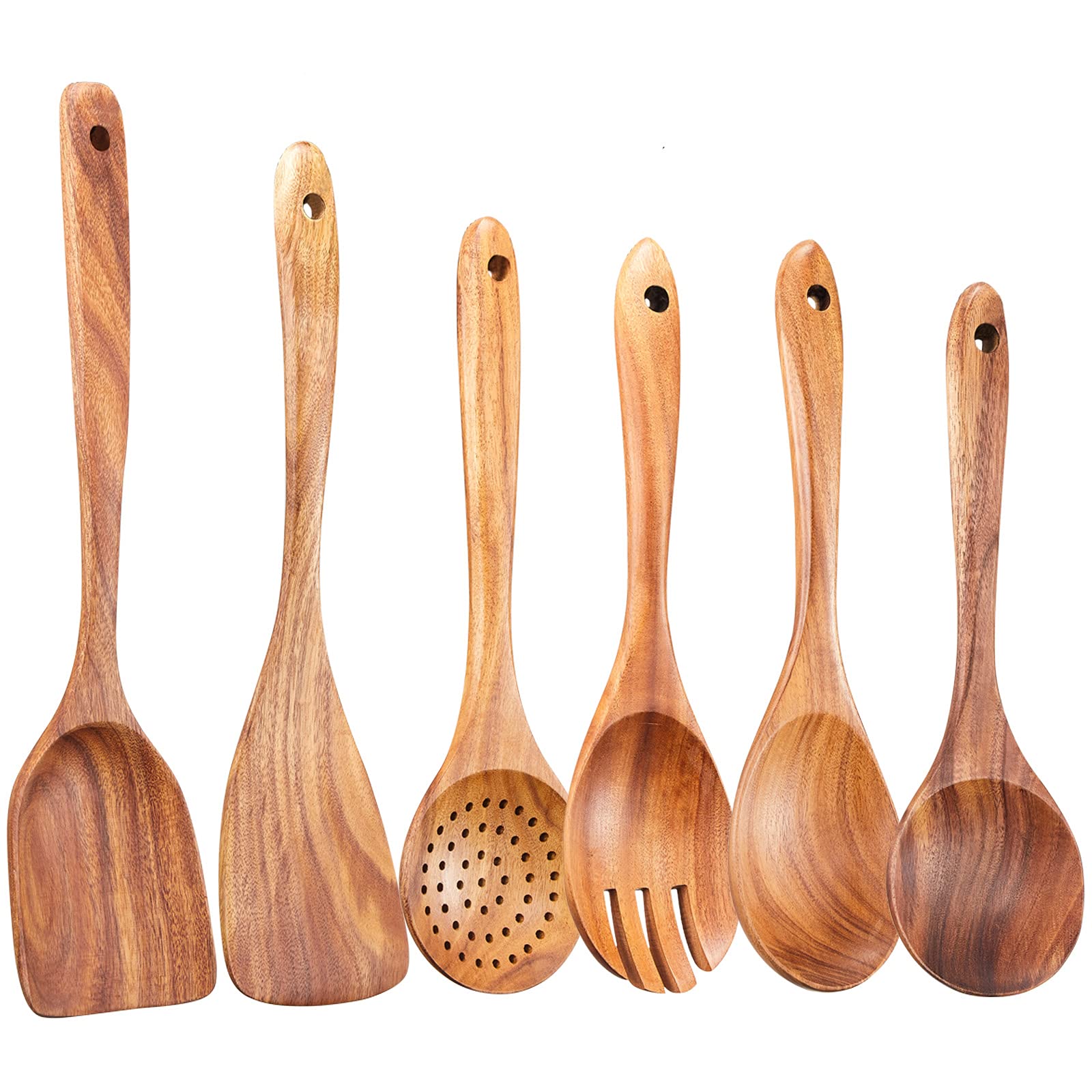 Gudamaye: utensilios de madera, juego de 6 piezas para cocina diaria