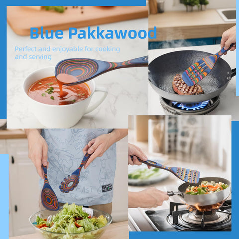 Gudamaye Pakkawood: cucharas de madera ergonómicas para manejo cómodo en cocción diaria.