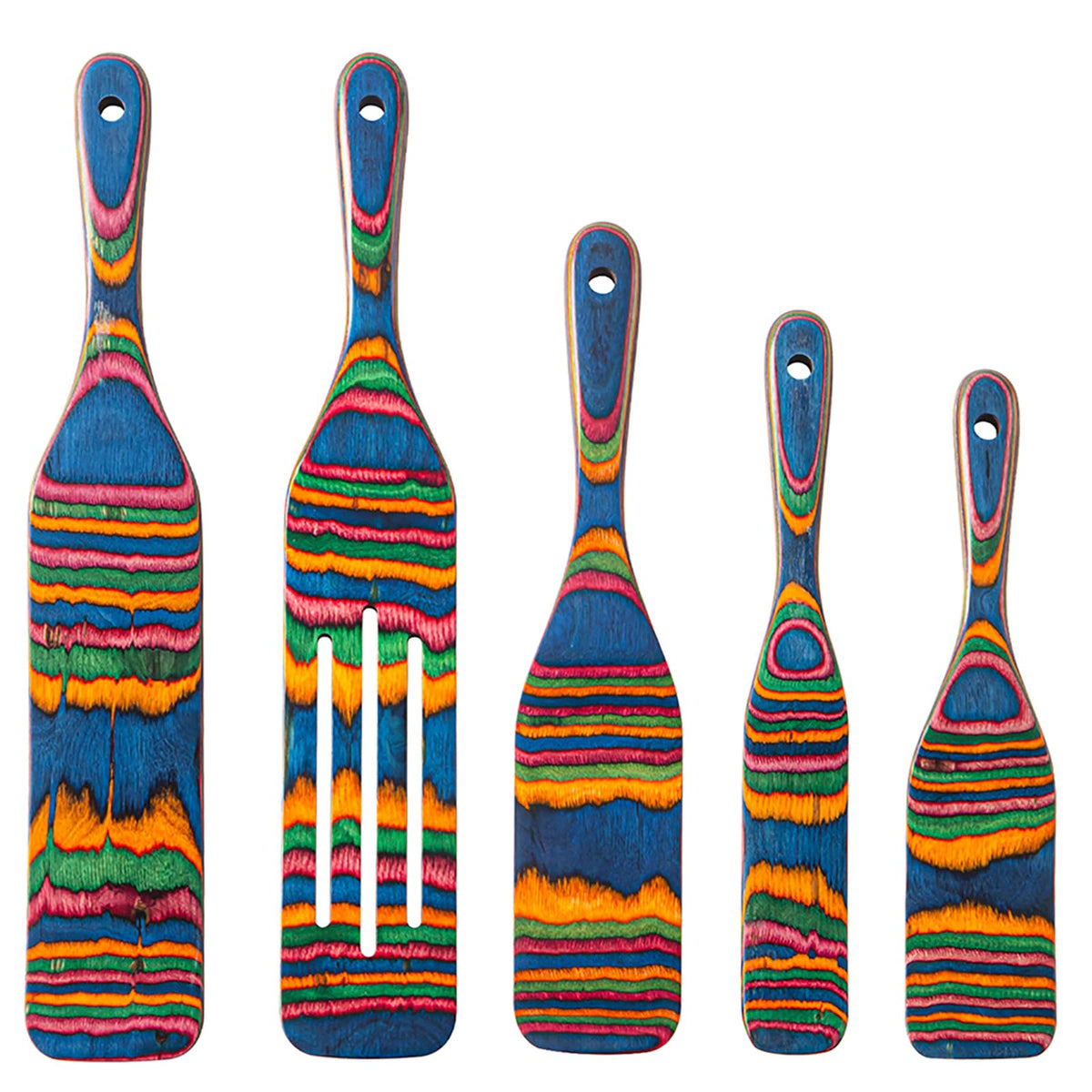Gudamaye Spurtle Set: vista frontal del conjunto resistente para cocinar