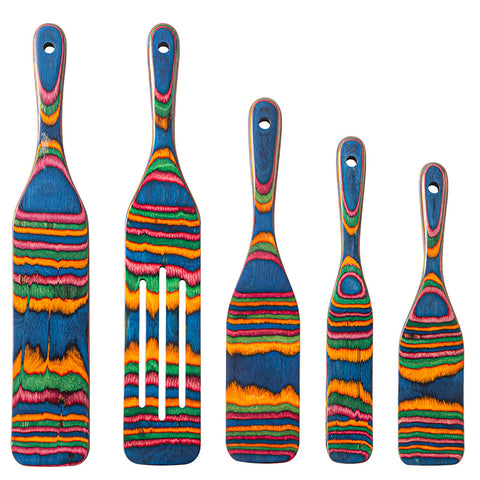 Gudamaye Spurtle Set: vista frontal del conjunto resistente para cocinar