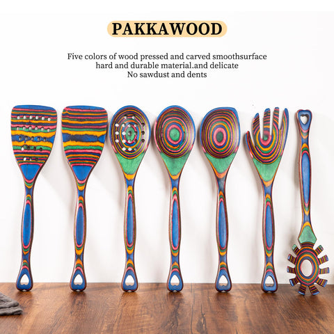 Utensilios de mezcla Gudamaye en pakkawood para batir con suavidad.