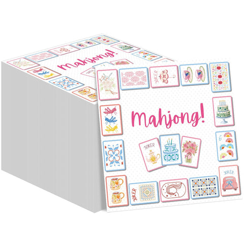 Servilletas Gueevin mahjong para cocteles, 80 piezas, perfectas para fiestas.