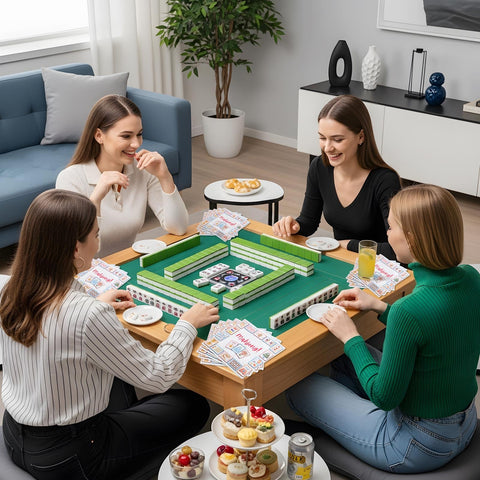 Gueevin ambientacion mahjong colorida para eventos tematicos.